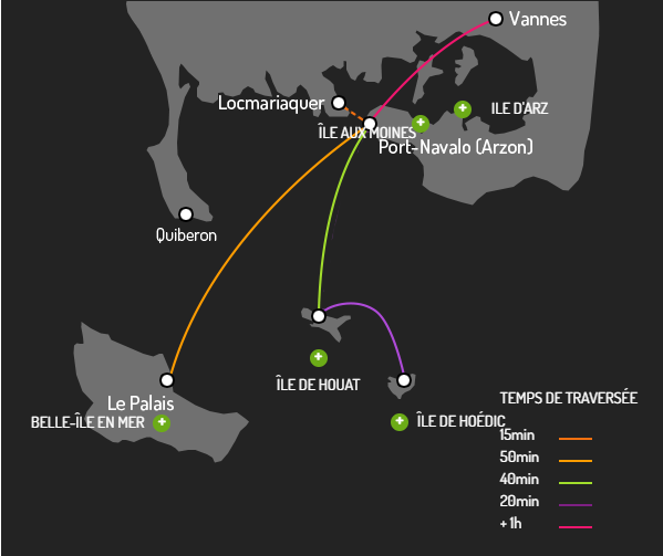 Carte des traversées